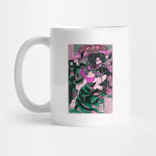 Vintage Japanese Samurai Art  illustration Revived. Samurai vintage cyberpunk, Japanese Art style. Mug